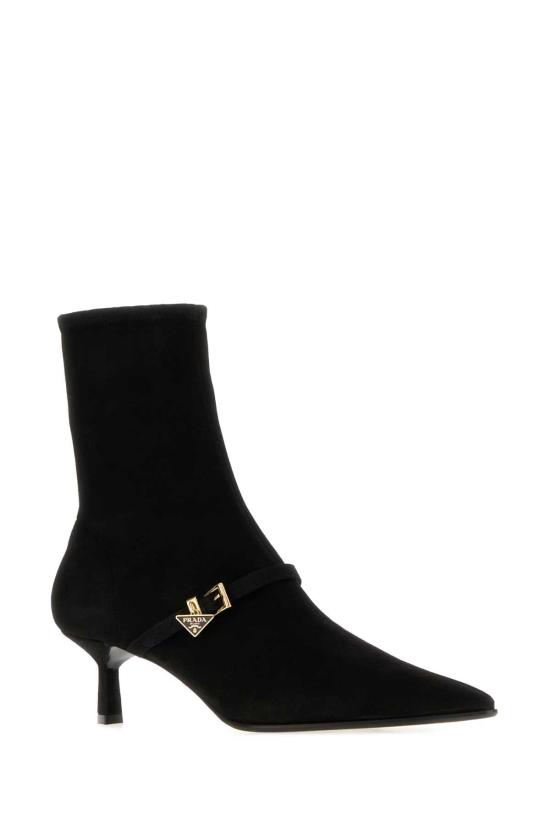 26FW 프라다 나파 레더 미드힐 부츠 1U648OF055L66 F0002 BLACK - PRADA