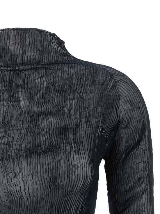 26FW 이세이 미야케 폴로 티셔츠 IS341766BM BLACK - ISSEY MIYAKE