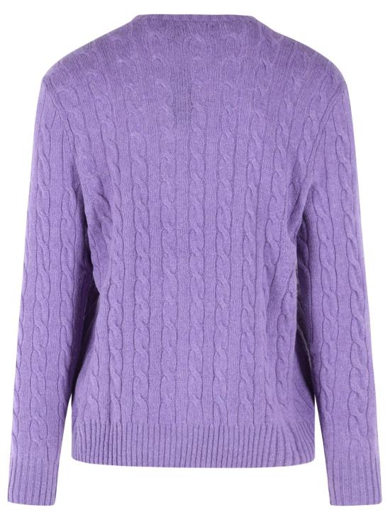 26FW 폴로 랄프로렌 케이블 니트 스웨터 710876762502 Violet - POLO RALPH LAUREN