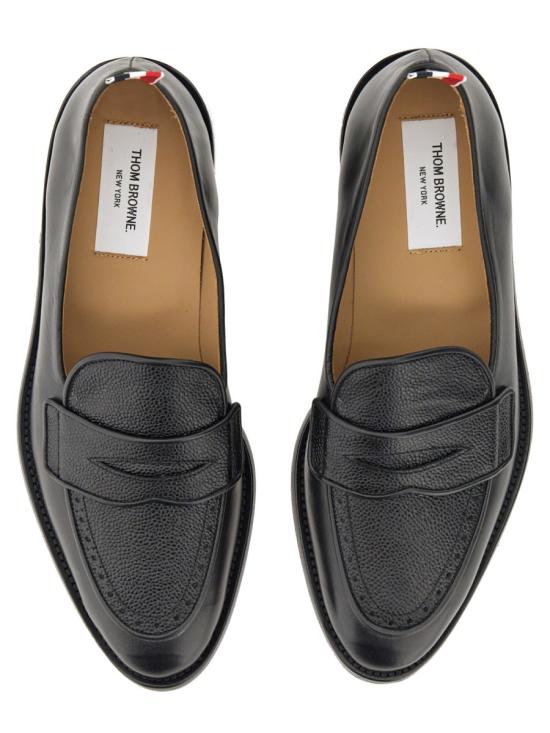  톰브라운 비텔로 카프 레더 플렉서블 레더 솔 소프트 페니 로퍼 MFL076A 05584001 BLACK - THOM BROWNE