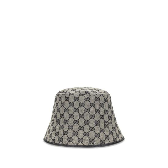 26FW 구찌 GG 코튼 캔버스 버킷햇 GU8757403HBNH4068BB GRAY - GUCCI