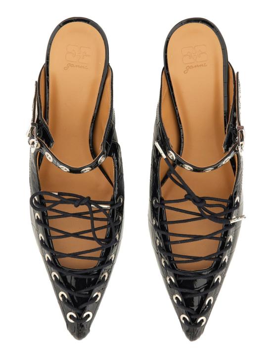25FW 가니 플랫 슈즈 S3009 099 BLACK - GANNI