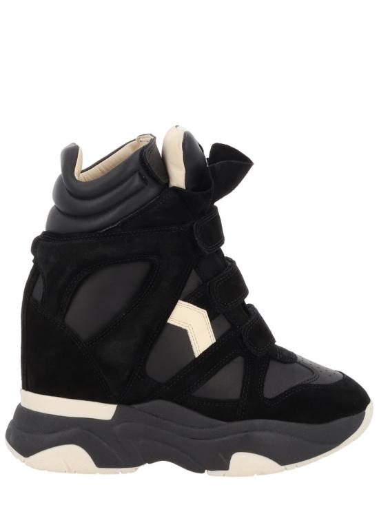 26FW 이자벨마랑 발스키 하이탑 스웨이드 웨지 스니커즈 BK0009FA A1E17S01BK BLACK - ISABEL MARANT