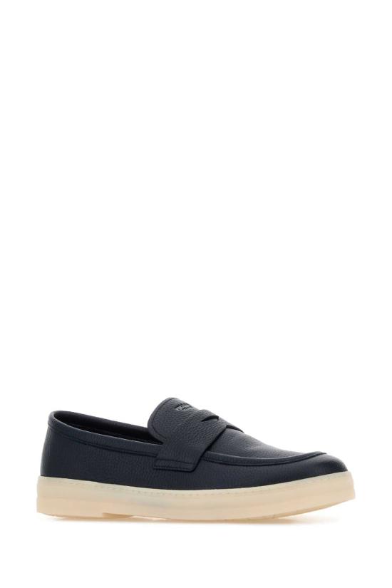 26FW 프라다 스웨이드 뱀프 스트랩 로퍼 2DG166FG000013 F0216 NAVY - PRADA