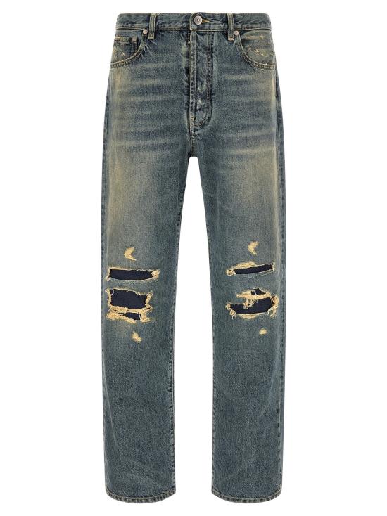 26FW 마르지엘라 데님 팬츠 워싱 처리된 연청색 청바지