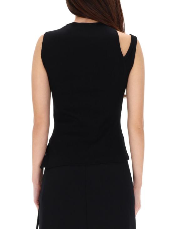 25FW 쿠레쥬 폴로 티셔츠 425JDE146J S01949999 BLACK - COURREGES