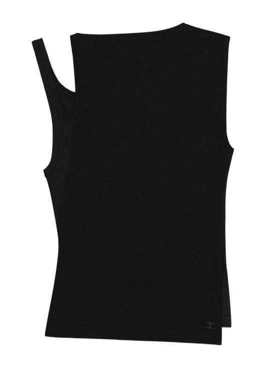 25FW 쿠레쥬 폴로 티셔츠 425JDE146J S01949999 BLACK - COURREGES