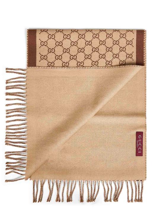 26FW 구찌 울 자카드 스카프 8355343G2009865 BEIGE - GUCCI