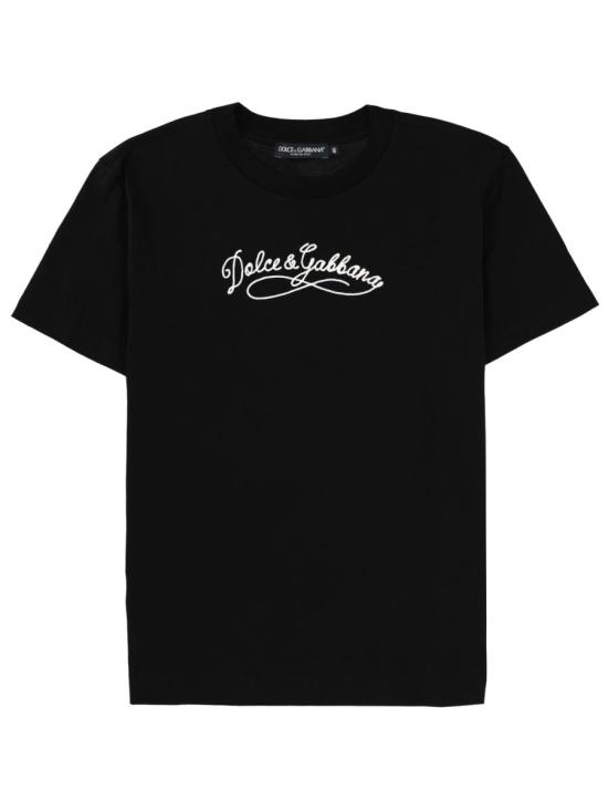 26SS 돌체앤가바나 자수 저지 티셔츠 F8V42Z GDDL1N0000 BLACK