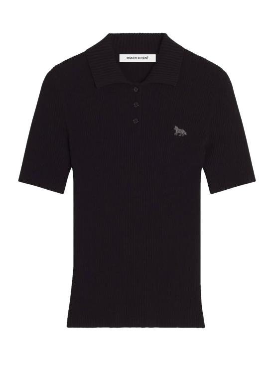25FW 메종키츠네 폴로 티셔츠 PW00206KT1155 P199 BLACK - MAISON KITSUNE