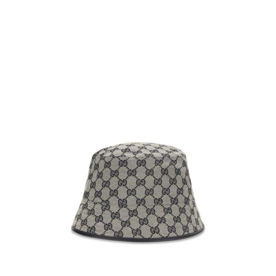 26FW 구찌 GG 코튼 캔버스 버킷햇 GU8757403HBNH4068BB GRAY