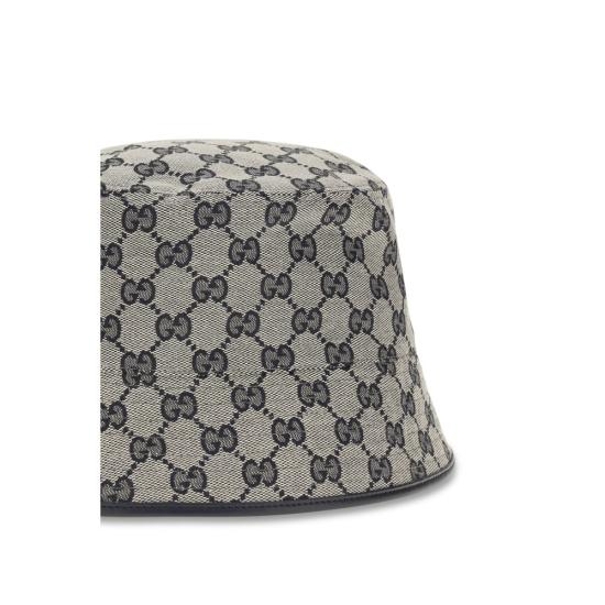 26FW 구찌 GG 코튼 캔버스 버킷햇 GU8757403HBNH4068BB GRAY - GUCCI