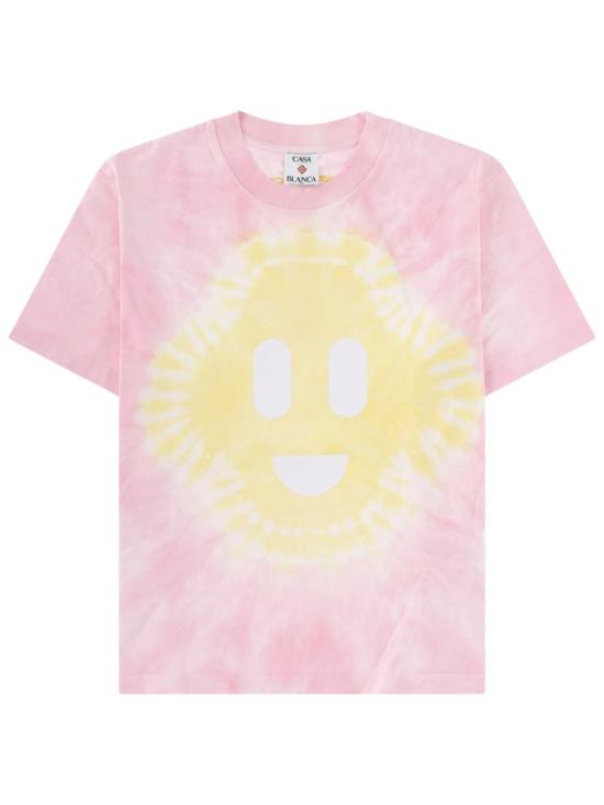 26SS 카사블랑카 폴로 티셔츠 W SS26 JTS 046 02TIEDYEPINK