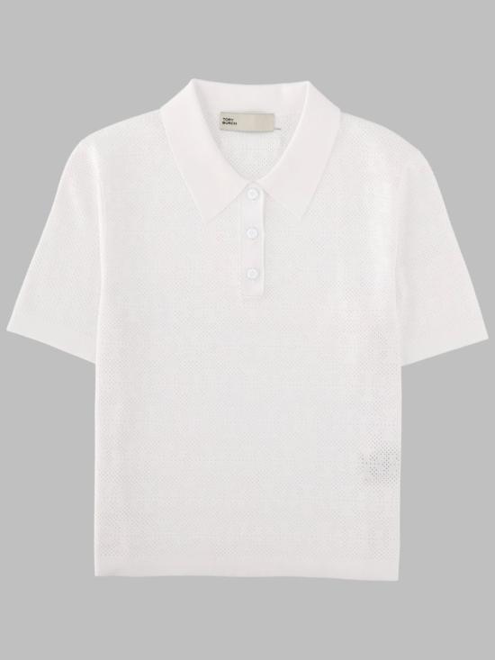 26FW 토리버치 폴로 티셔츠 182085 100 WHITE