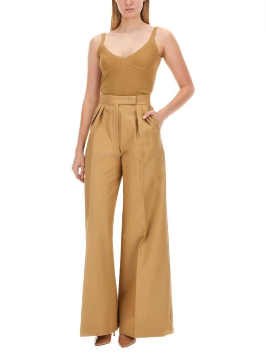  막스마라 갈루라 캐시미어&실크 리브 슬리브리스 탑 2421366091600 035003 BEIGE - MAX MARA