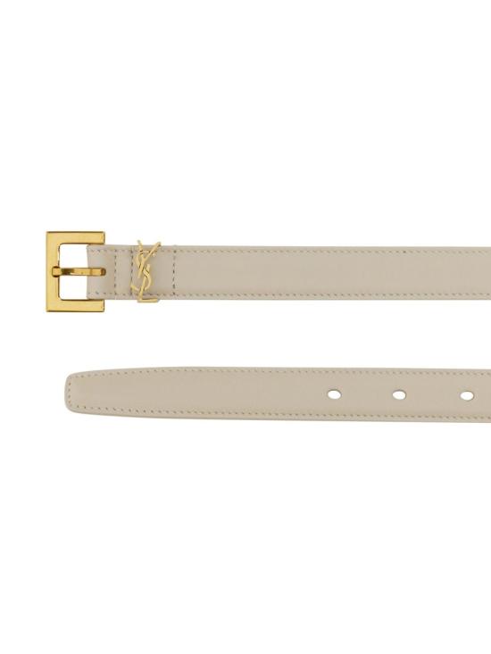 26SS 생로랑 카산드라 씬 스퀘어 버클 벨트 554465 BOO0W9207 BEIGE - SAINT LAURENT