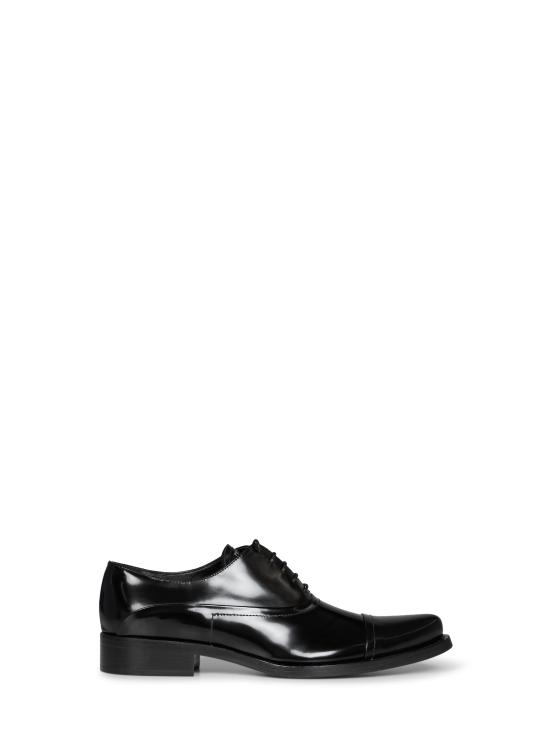 26FW 프라다 브러쉬드 가죽 레이스업 슈즈 1E706O035055F0002 BLACK