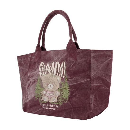 26FW 가니 토트백 GAN026342 BURGUNDY - GANNI