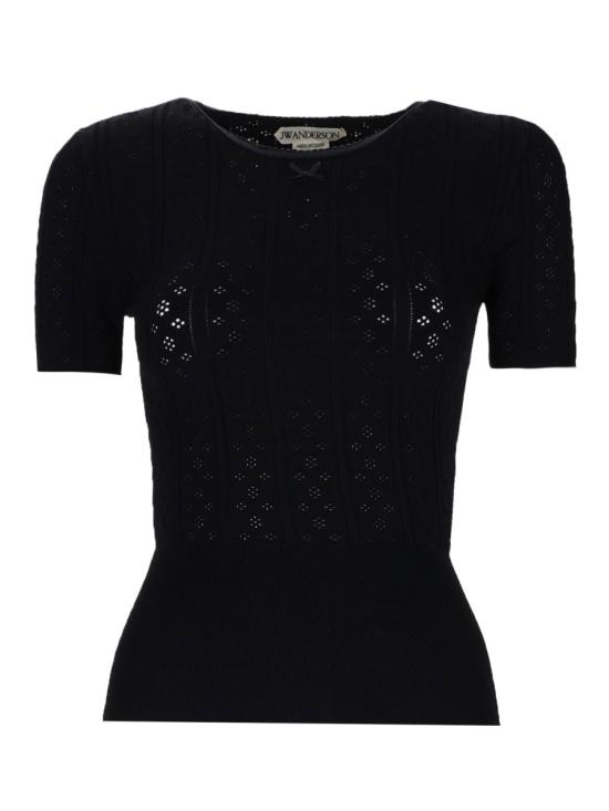 26SS JW앤더슨 폴로 티셔츠 KW1477 YN0309999 BLACK - JW ANDERSON