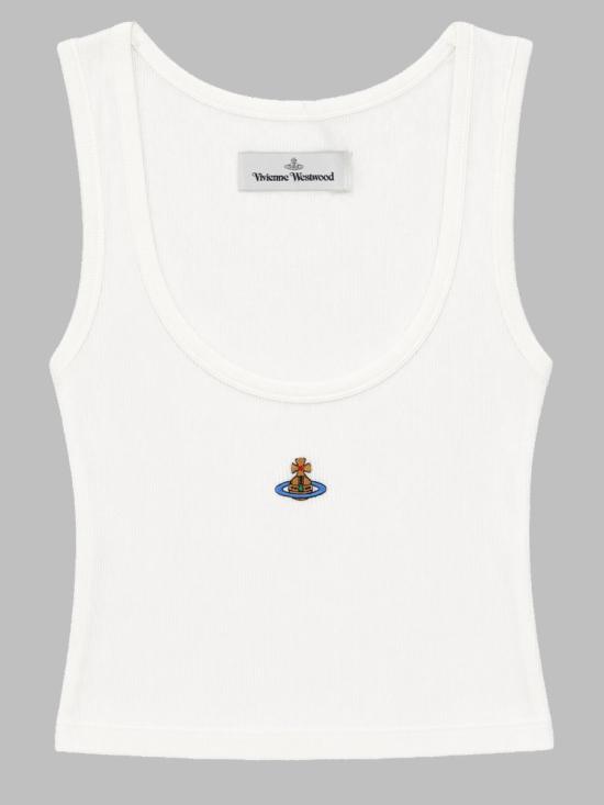 26FW 비비안웨스트우드 크롭 립 탑 1G010011 J00BOA401 WHITE
