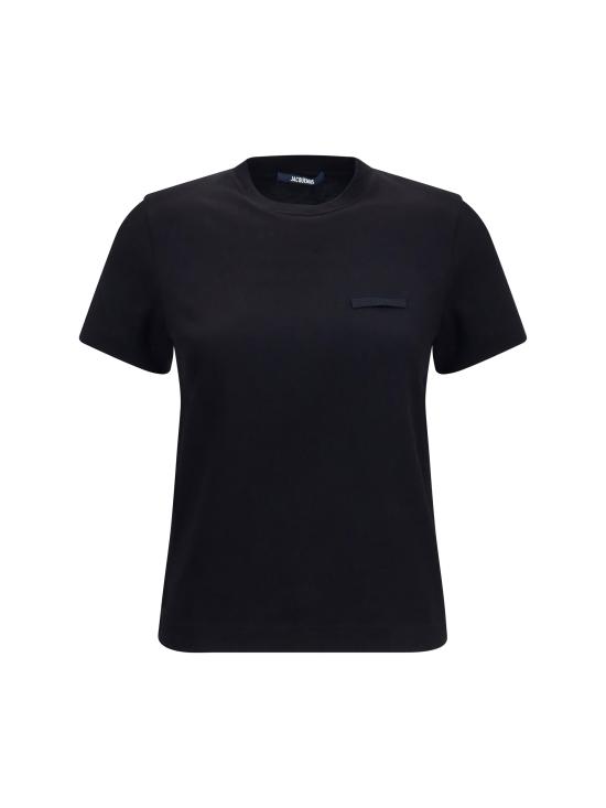 26FW 자크뮈스 그로그랭 로고 솟슬리브 티셔츠 TSW00550AJ00029 990 BLACK