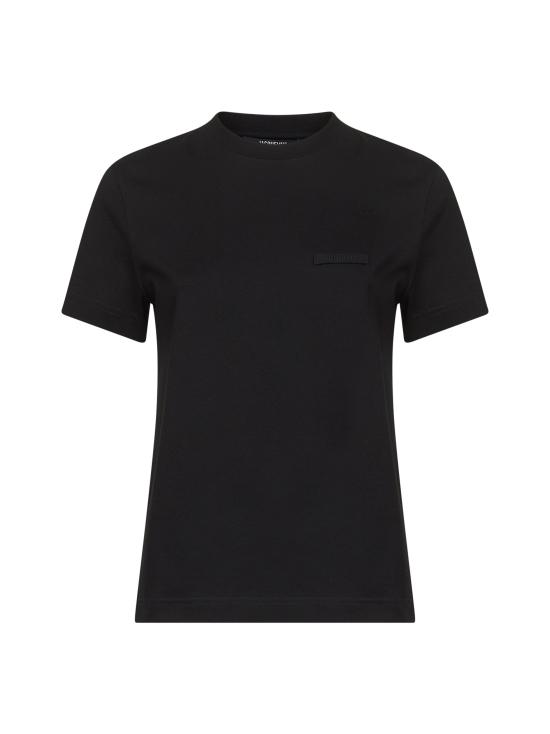 26FW 자크뮈스 그로그랭 로고 솟슬리브 티셔츠 TSW00550AJ00029 990 BLACK