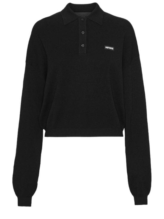 26SS 로테이트 바이 크리스텐슨 폴로 티셔츠 115137100 8526100 BLACK