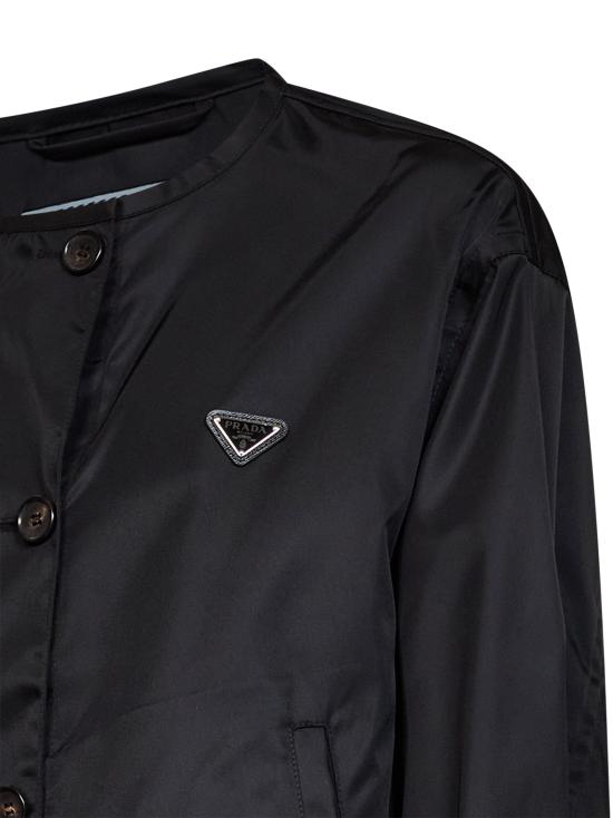 26FW 프라다 삼각로고 리나일론 버튼 블루종 자켓 292387OOO1WQ8F0002 BLACK - PRADA