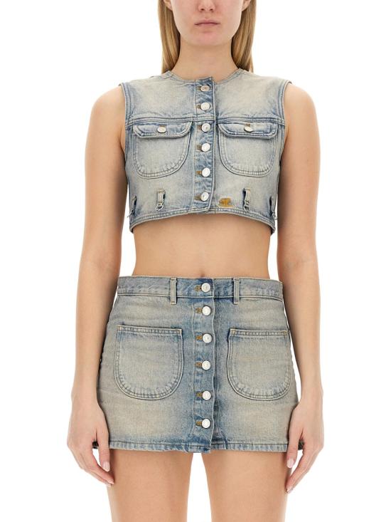  쿠레쥬 폴로 티셔츠 124DBL153 DE00167011 DENIM - COURREGES