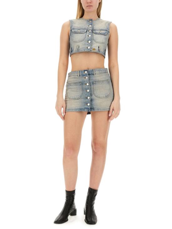  쿠레쥬 폴로 티셔츠 124DBL153 DE00167011 DENIM - COURREGES