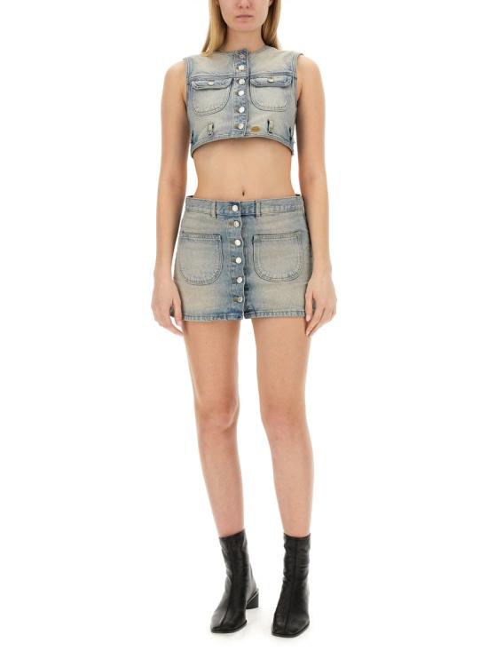  쿠레쥬 스커트 124DJU156 DE00167011 BLUE - COURREGES