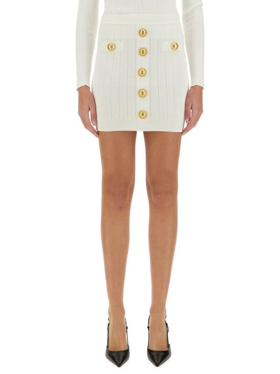  발망 스커트 BF1LB290 KB070FA WHITE - BALMAIN