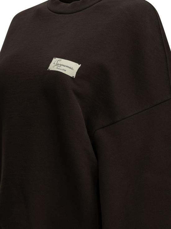 26FW 자크뮈스 긴팔 티셔츠 르 스웨트셔츠 몽테뉴 스웨트셔츠 브라운 - JACQUEMUS