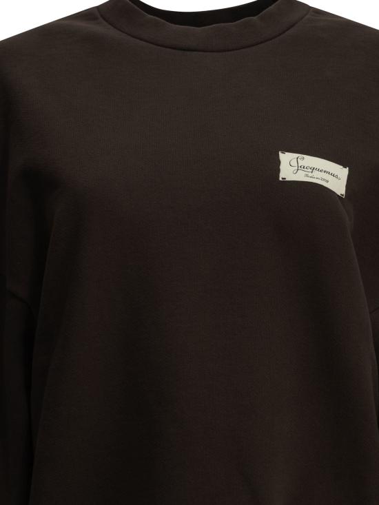 26FW 자크뮈스 긴팔 티셔츠 르 스웨트셔츠 몽테뉴 스웨트셔츠 브라운 - JACQUEMUS