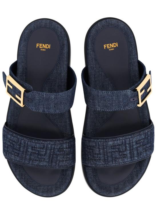 26SS 펜디 데님 펜디 필 슬라이드 8X8710 AYFLF18RE BLUE - FENDI