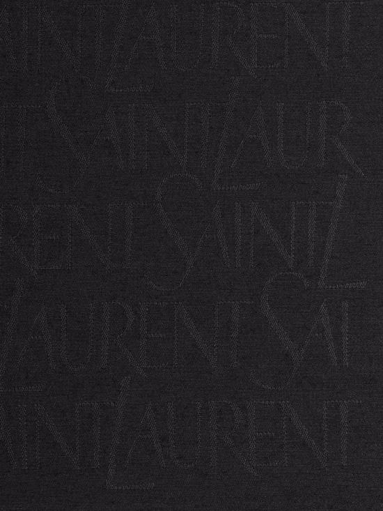 26SS 생로랑 라지 스퀘어 실크 울 자카드 스카프 737930 3YN211000 BLACK - SAINT LAURENT