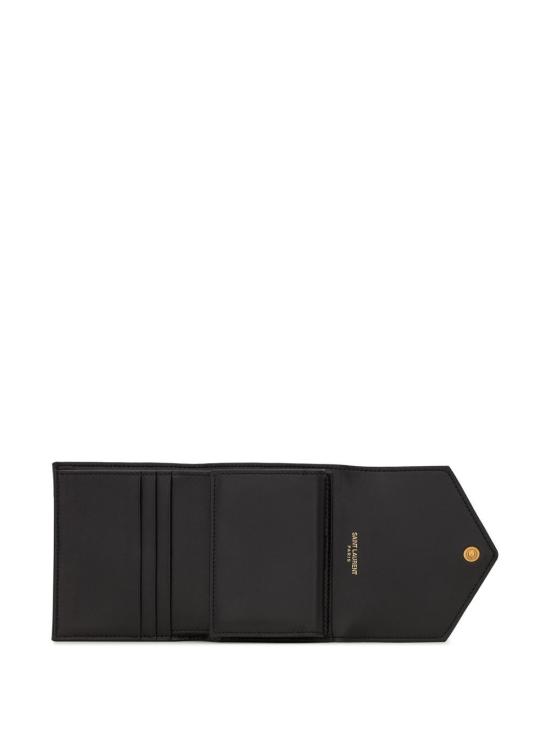 26FW 생로랑 그랑 드 뿌드르 엠보스드 레더 카산드라 마틀라세 지갑 692061 BOW011000 NERO - SAINT LAURENT