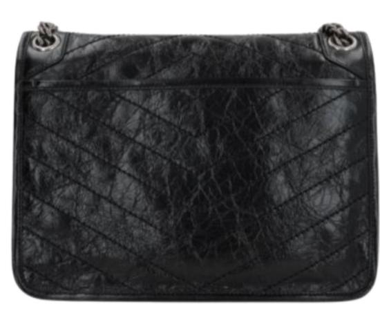 26FW 생로랑 크링클 빈티지 레더 미디움백 6331580 EN041000 Nero - SAINT LAURENT