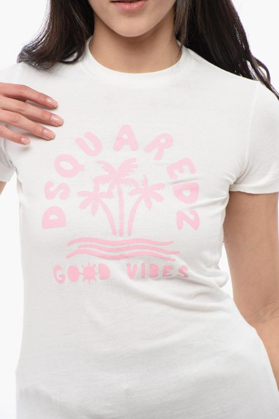  디스퀘어드2 반팔 티셔츠 S72GD0524 S24692 100 White - DSQUARED2