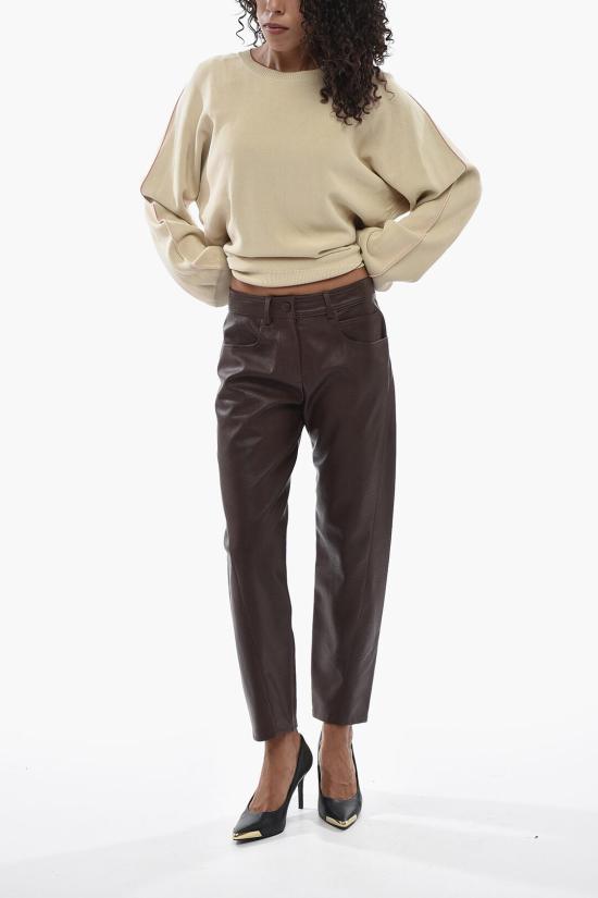  스텔라 맥카트니 가죽 팬츠 640028SJB147745 Brown - STELLA MCCARTNEY