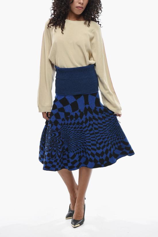 스텔라 맥카트니 롱 스커트 603950S22788491 Blu Marrone - STELLA MCCARTNEY