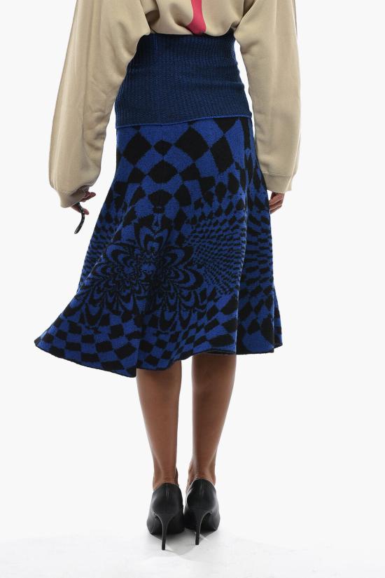  스텔라 맥카트니 롱 스커트 603950S22788491 Blu Marrone - STELLA MCCARTNEY