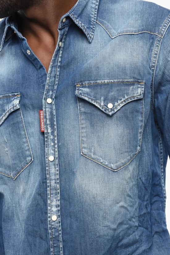  디스퀘어드2 데님 셔츠 S74DM0846S30341470 Blue - DSQUARED2