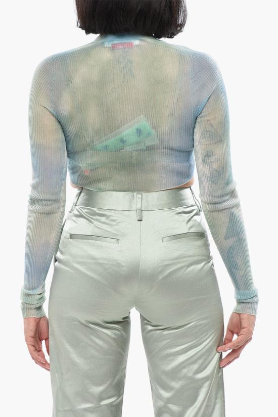  오프화이트 가디건 OWHB035S23KNI0014001 Light blue - OFF WHITE