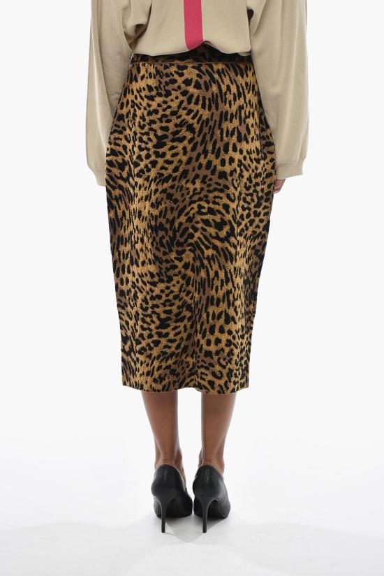  스텔라 맥카트니 롱 스커트 6K02043S23388490 Marrone Nero - STELLA MCCARTNEY