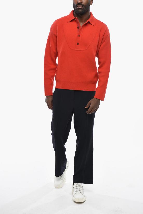  자크뮈스 팔로네 바뢰즈 폴로 스웨터 SWM00609AK00276470 Red - JACQUEMUS