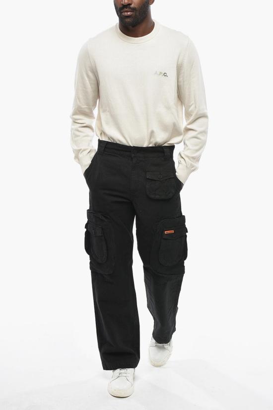  헤론 프레스톤 카고 팬츠 HMCF011S23 FAB004 1000 27 Black - HERON PRESTON