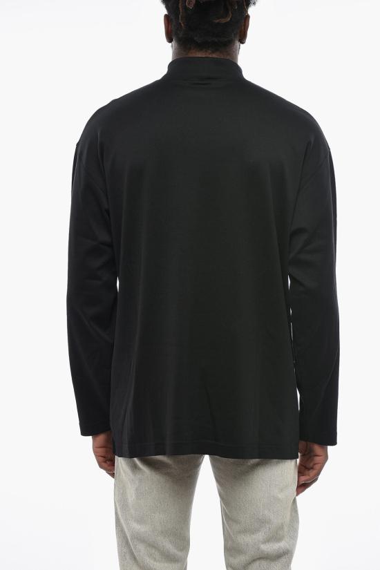  르메르 릴렉스드 모크넥 티셔츠 TO1467LJ1043 BK999 Black - LEMAIRE