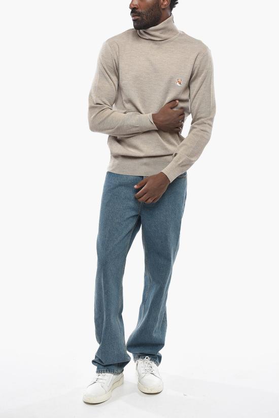  메종키츠네 터틀넥 HM00508 KT1036 H250 24 Beige - MAISON KITSUNE