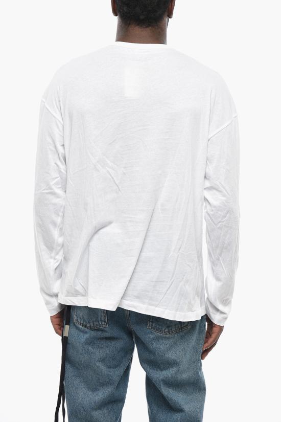  앤 드뮐미스터 긴팔 티셔츠 MJTS0506 FA206 001 Black White - ANN DEMEULEMEESTER